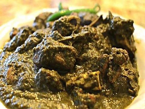 Lamb with Spinach (Palak Gosht): Recipes by Mridula Baljekar