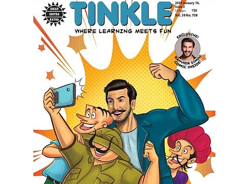 Ranveer Singh Grabs A Place With Supandi And Shikari Sambhu On Tinkle Comic's Cover