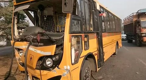 6 injured as DPS school bus hits road divider near Jalukbari in Guwahati