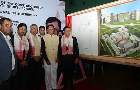 CM Sarbananda Sonowal lays foundation stone of Bhogeswar Barua Sports School