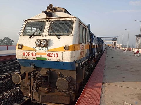 Trial run by Rangia Railway Division on newly-laid rail track successful