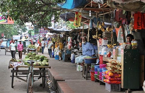 Illegal occupation of foothpaths by street vendors cause concern in Dibrugarh