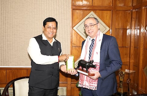 Azerbaijan Ambassador to India Dr Ashraf Shikhaliyev discusses bilateral relations with Chief Minister Sarbananda Sonowal