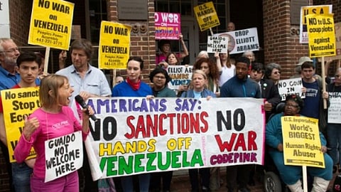 Protesters Removed From Venezuelan Embassy In Washington