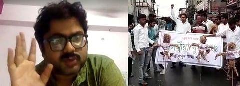 ‘Mission Chalo Paltai 2021’ Row: Assam Yuva Manch Lakhimpur burnt effigies of Garga Chatterjee and others