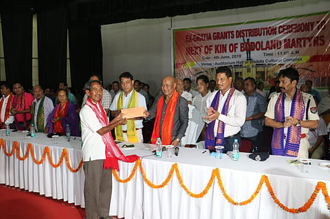 Ex-gratia grant distributed to families of Bodoland Movement martyrs in Kokrajhar