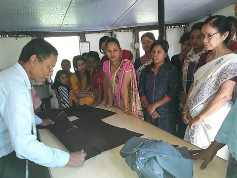 Numaligarh Refinery Limited trains local youths to make boiler suits