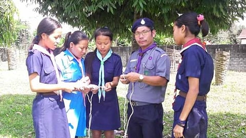 Scouts & Guides Programme at Government Upper Primary School, Kangkong