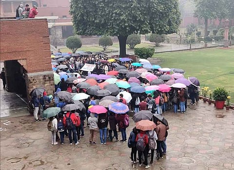 Students of St Stephens College boycott classes to show solidarity with JNU students