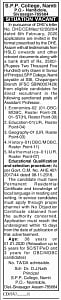 S.P.P. College, Namti, Sivasagar Recruitment 2020