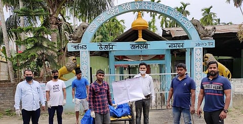 Various organizations distributed Food items among needy families at Lakhimpur