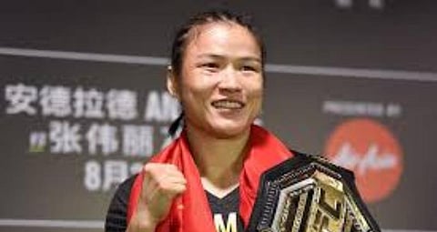 UFC Women's Strawweight champion Zhang Weili returns to China