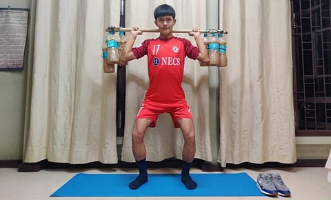 Aizawl FC player puts innovative idea for fitness