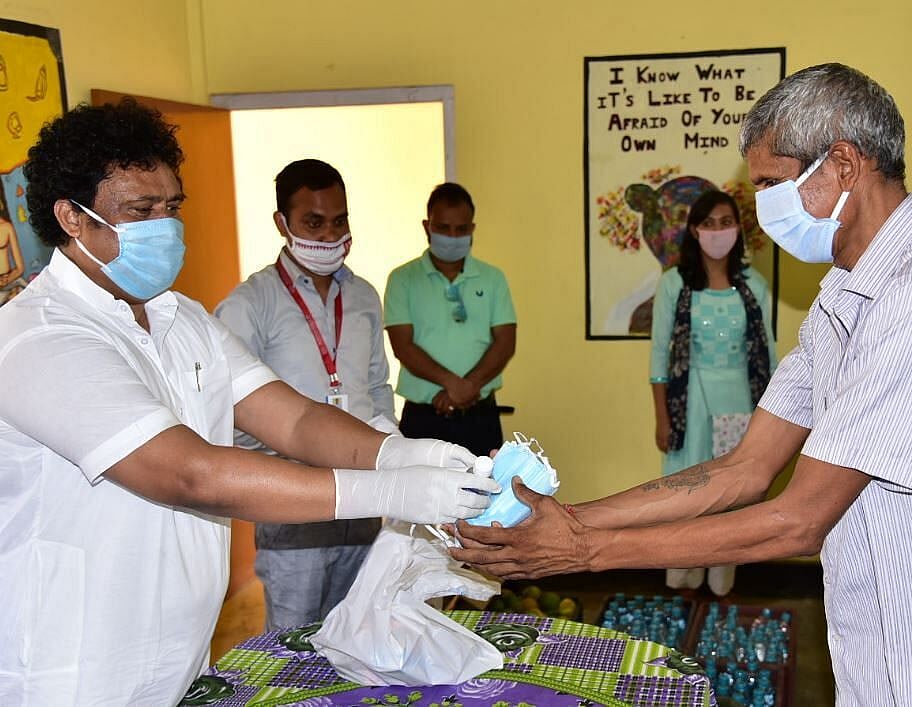 Chayygaon MLA Rekibuddin Ahmed meets inmates of Ashadeep rehab centre