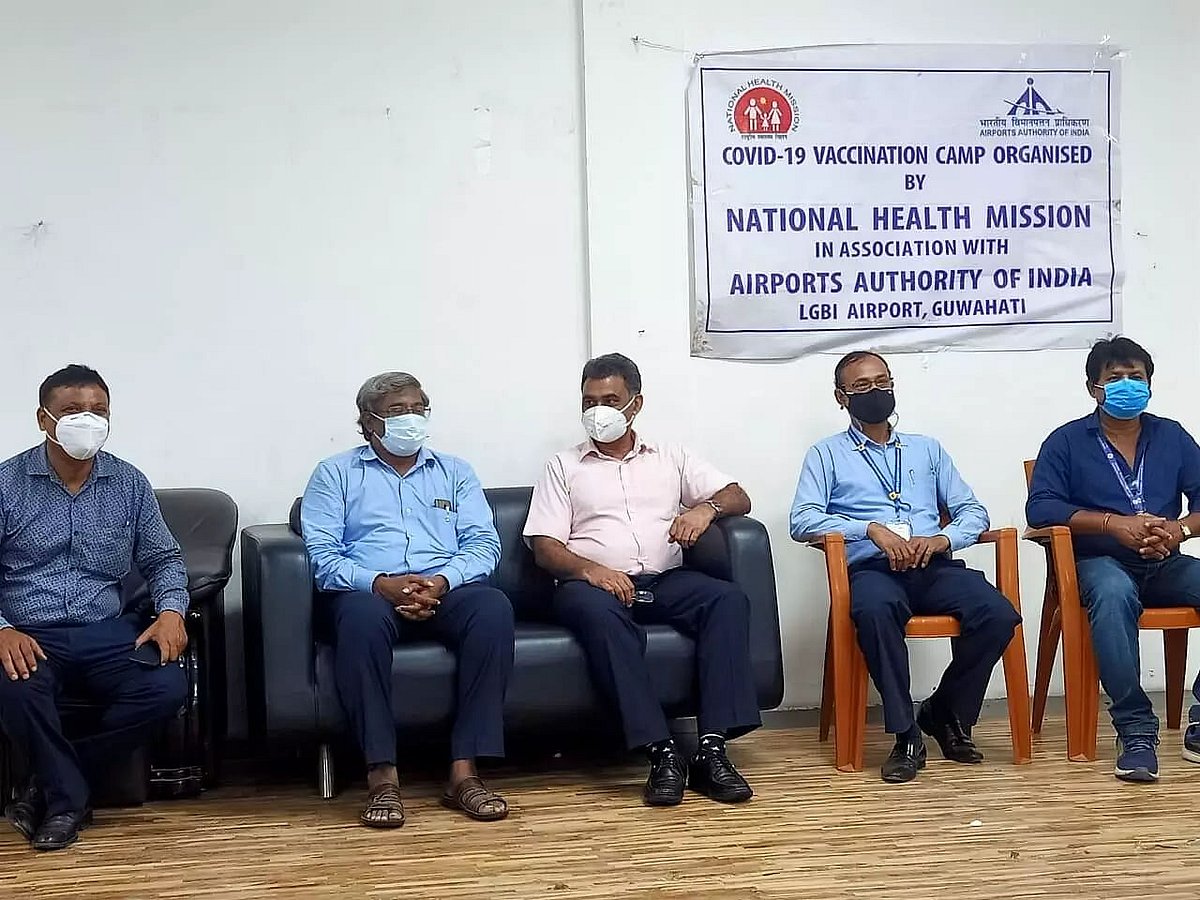 Airports Authority of India Guwahati Organizes COVID Vaccination Camp