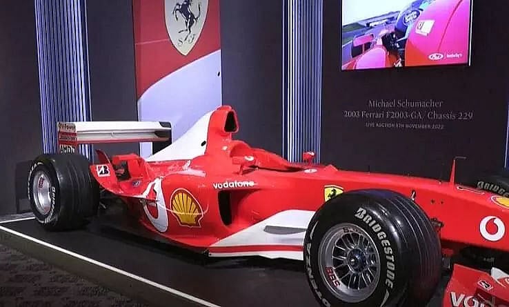 Michael Schumacher's Ferrari fetches 13 million Swiss francs at auction