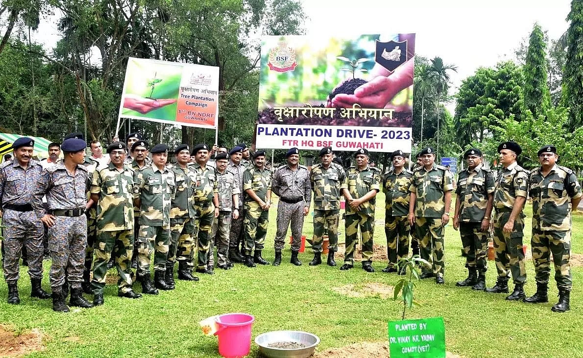 Border Security Force, Guwahati organizes tree plantation campaign