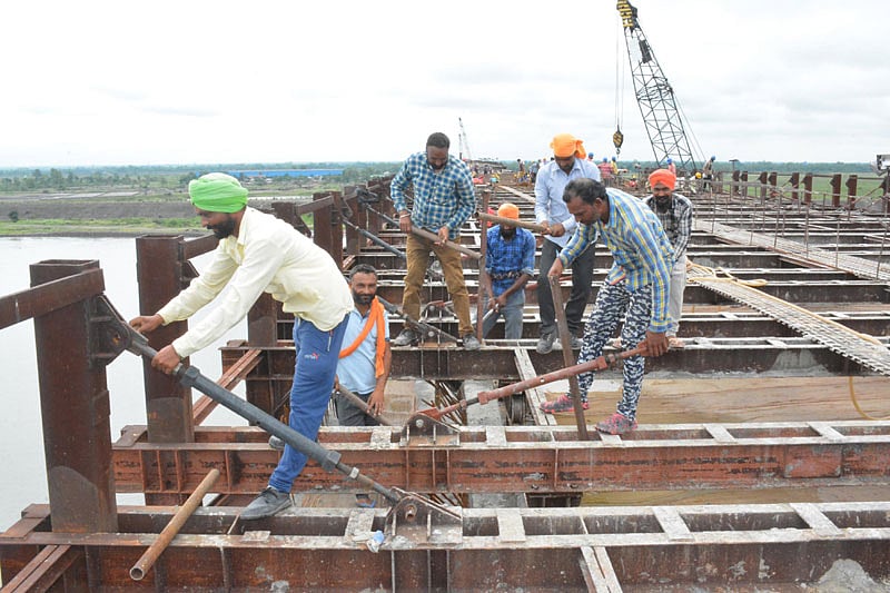 Construction work of Bogibeel Bridge stalled again