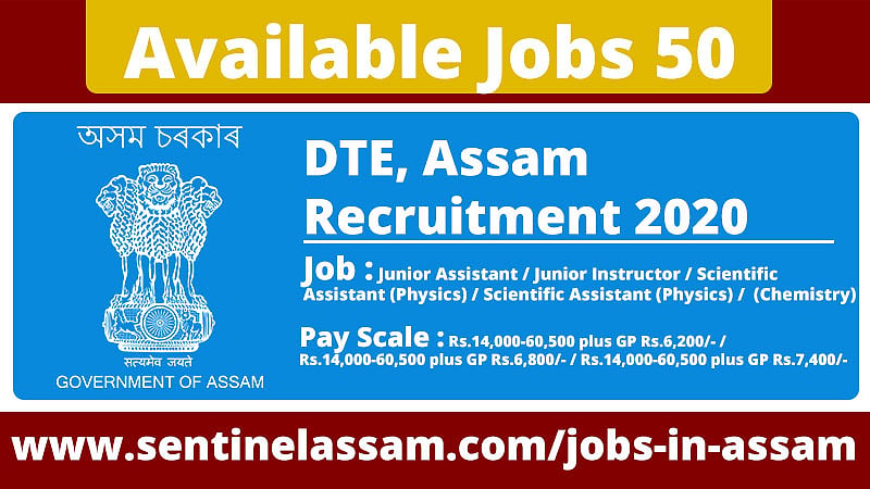 Director of Technical Education, Assam Recruitment 2020
