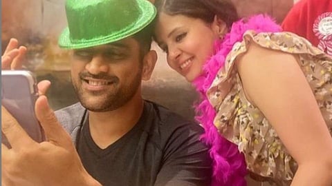 MS Dhoni and Sakshi Dhoni