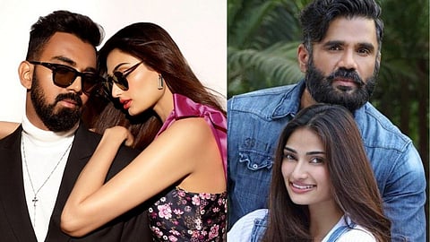  athiya shetty,k l rahul, sunil shetty