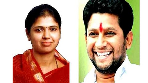 mp sujay vikhe and mla monica rajale 