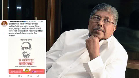 Chandrakant patil Tweet on Nanasaheb Dharmadhikari