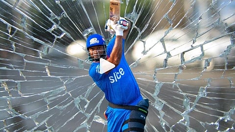 MI vs RR Kieron Pollard