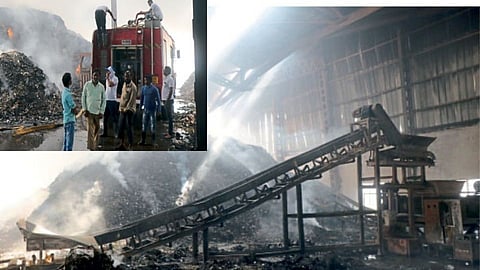 Aurangabad Garbage depot fire Machines burn