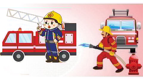 fire accident 2 injured fire at general store pune fire brigade hospital health police