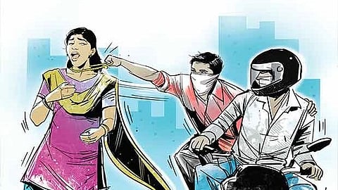 crime news chain snatching Wasmat  Mangalsutra of woman snatch 