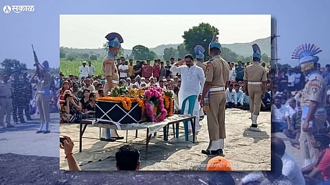 Pune bhor army man Martyr Navnath Bhande state funeral