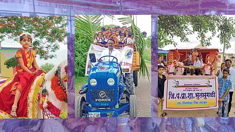 Latur Murud Procession of school admission students