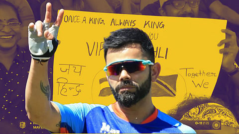 India Vs West Indies 2nd ODI Virat Kohli Fan Wave Posters In Support Of King Kohli