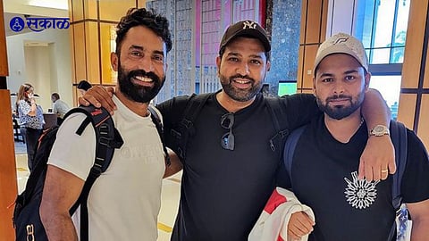 rohit sharma rishabh pant share pics alongside dinesh karthik