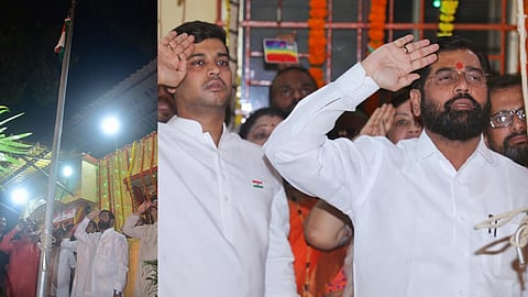 independence day 2022 cm eknath shinde hoists the flag in thane on the occasion of 75th independence day 
