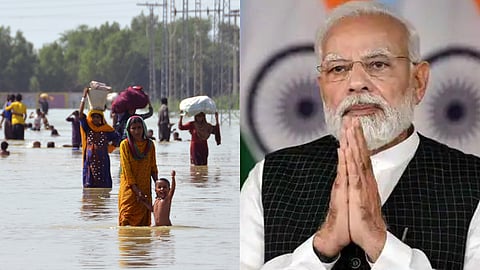 pm narendra modi express condolences to families pakistan flood the affected people 