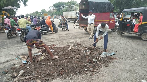 solapur city road repairing