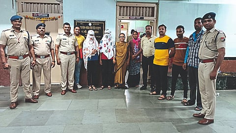 Manmad Security force officials, personnel including two minor girls who went missing.