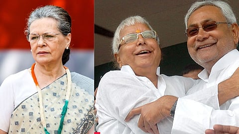 Sonia Gandhi, Nitish Kumar And Lalu Prasad Yadav