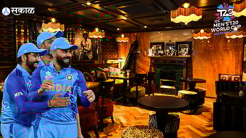 Team India enjoys dinner at British Raj restaurant