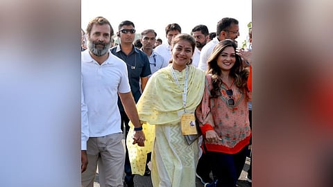 Praniti Shinde and Rahul Gandhi