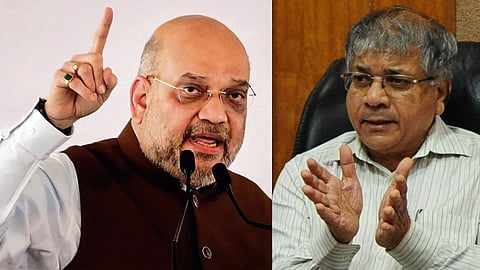 Amit Shah and Prakash ambedkar 