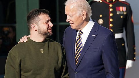 Biden Zelensky meet