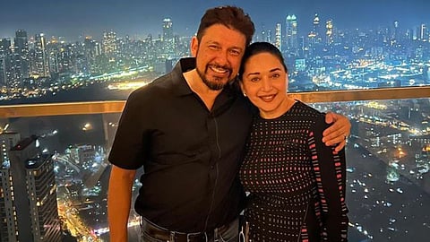 Madhuri Dixit with husband shriram Nene