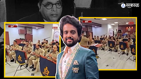 Adarsh Shinde shared video of mumbai police band on dr babasaheb ambedkar jayanti 