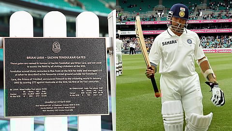 sachin tendulkar brian lara names given to sydney cricket ground  gates at australia  