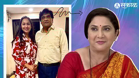 actress ashvini bhave shared photo with ashok saraf and nivedita saraf gives funny comment on it