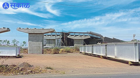 Flyover work in progress near Navrang Kothda Railway Gate.
