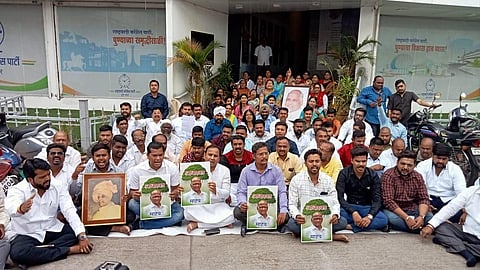 ncp pune acitivist gave resign to withdraw sharad pawar resign as ncp chief politics pune 